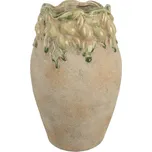 Cementový květináč / amfora s plastickými olivami Terazzo II – 18x27 cm