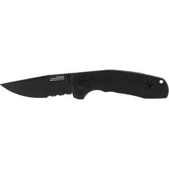 kapesní nůž SOG-TAC AU – BLACK / PARTIALLY SERRATED