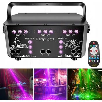 Osvětlovací technika RGB DISCO LASER 21 S DÁLKOVÝM OVLÁDÁNÍM, DMX A NAPÁJENÍM 230V