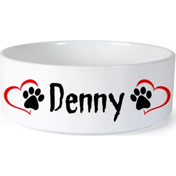 Miska pro psa Miska pro psa se jménem Denny (Keramická miska na krmivo pro psy)