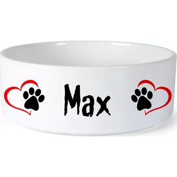 Miska pro psa Miska pro psa se jménem Max (Keramická miska na krmivo pro psy)