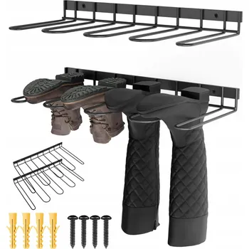 POLICE NA BOTY MONTÁŽ NA ZEĎ 2 KS 41,5*26*5 CM DVOJITÉ PŘIHRÁDKY