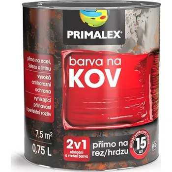 barva na kov Primalex 2v1 Barva na kov, 3009 oxidovaná červená 0,75 L