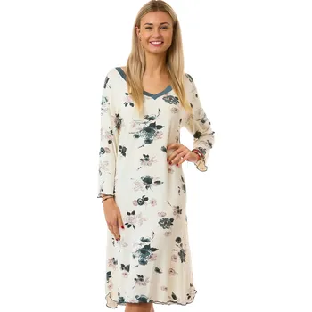 Dámské noční prádlo Noční košilka pro ženu jemná 1D1735 bílá 2xl