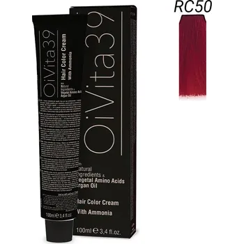 Barva na vlasy OiVita39 Hair Color Cream with Ammonia RC50 - Profesionální krémová barva na vlasy s amoniakem 100 ml
