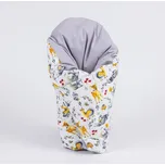 Tulimese Péřová zavinovačka lesní zvířátka šedá VELIKOST ZAVINOVAČKY: VELIKOST 80X80 CM, VARIANTY PROVEDENÍ: ZAPÍNÁNÍ NA KNOFLÍKY