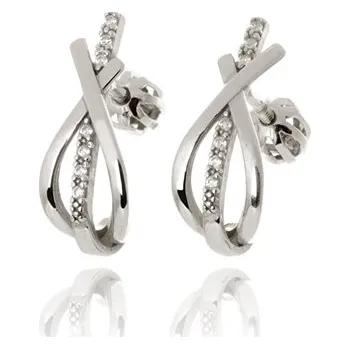 Náušnice Dámské stříbrné náušnice se zirkony STNAU2064F