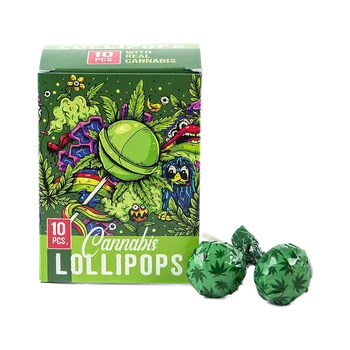 Bonbon Sladkou podmanivou konopnou příchuť těchto lízátek od společnosti Euphoria si okamžitě zamilujete.
