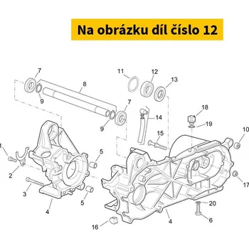 Motor pro motocykl Centauro Ložisko 17x40x12 SKF 6203 2RSH C3 BS2A3174012