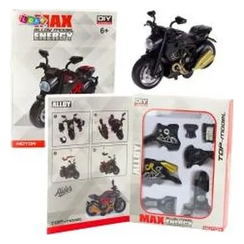 autíčko Motocykl do skręcania metalowy 1:14 złote el.