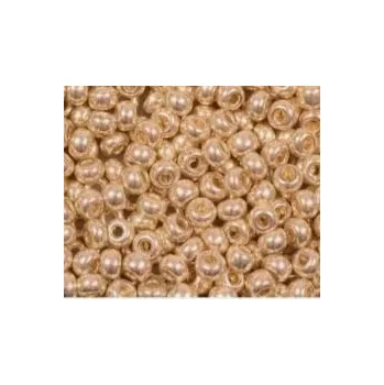 Dětské navlékací korálky Rokajl PRECIOSA zlatá metalic > (9/0) Ø2,9mm (sáček 20g)