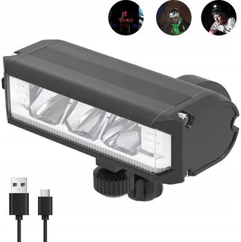 Cyklosvítilna Výkonné PŘEDNÍ SVĚTLO na KOLO LED 900lm svítilna 2000mAh