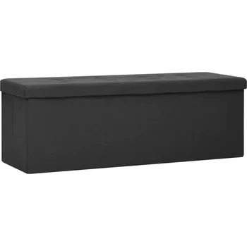 Zahradní lavice Univerzální lavice s úložným prostorem 110x38x38 cm - černá