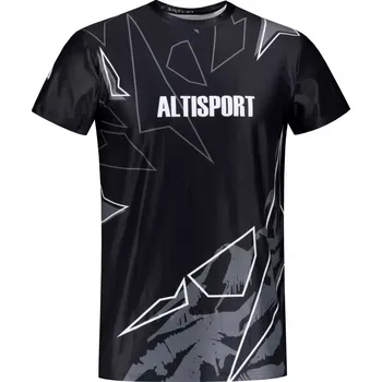 Pánské tričko Pánské volnočasové triko premium ALTISPORT VOJ/ALM123TR06 ČERNO-BÍLÁ XXXL