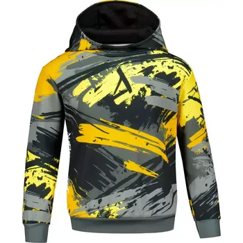 Chlapecká mikina Dětská funkční mikina premium ALTISPORT VOJ/ALK014MI01 ČERNOŽLUTÁ 122