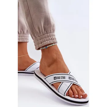 Dámské žabky Dámské pantofle s pěnovou podrážkou Big Star Bílá Velikost: 36