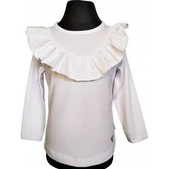 Biko dětské tričko s dlouhým rukávem bavlna bílé velikost 140