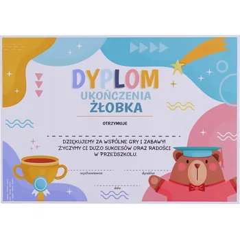 Diplom LearnHow k ukončení jeslí, formát A4