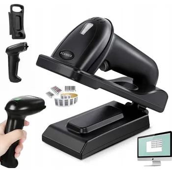 Skener SOLIDNÍ Bezdrátová čtečka čárových kódů a QR kódů s nabíjecí stanicí 2D
