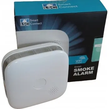 Bezpečnostní detektor Chytrý detektor kouře Tuya WiFi, LSC-Fotoelektrický senzor 360°, Inteligentní domácnost