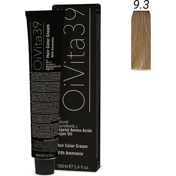 Barva na vlasy OiVita39 Hair Color Cream with Ammonia 9.3 - Profesionální krémová barva na vlasy s amoniakem 100 ml