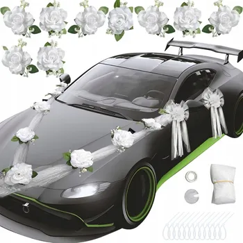 Obraz Dekorace na auto – květiny bílé