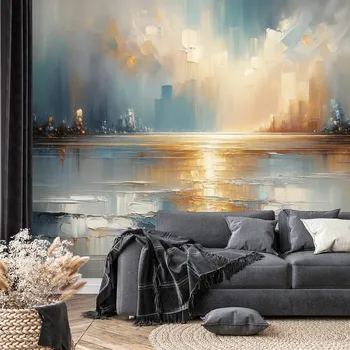 Tapeta Dovido Samolepící tapeta abstraktní městská krajina v teplých tónech