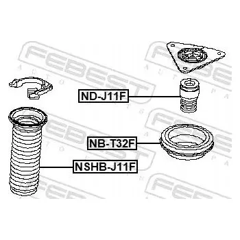 Zavěšení kol Febest ND-J11F Doraz, odpružení