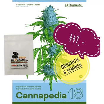 Kalendář Nástěnný kalendář od první české internetové encyklopedie konopných odrůd Cannapedia. Obsahuje spoustu užitečných rad. Součástí balení je 15 feminizovaných samonakvétacích semínek BCN Critical XXL Auto od Seed Stockers.