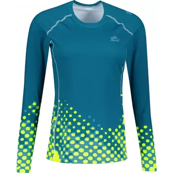 Dámské funkční triko s dlouhým rukávem premium ALTISPORT VOJ/ALW109TR03 EMERALD/FLUO YELLOW XXXL