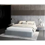 FDM Čalouněná manželská postel ORLANDO | 160 x 200 cm Barva: Šedá