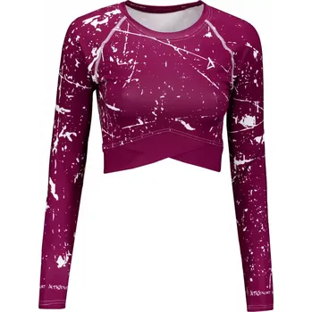 Dámské tričko Dámský funkční crop top s dlouhým rukávem premium ALTISPORT VOJ/ALW034TR04 FUCHSIOVÁ L