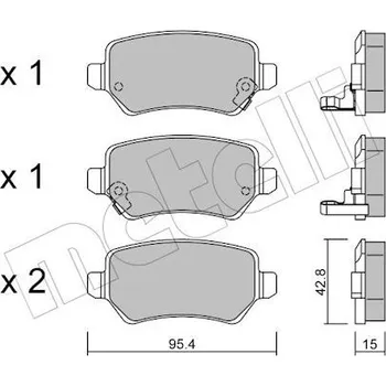 Brzdová destička KLOCKI HAM.OPEL ASTRA G 98- TYL