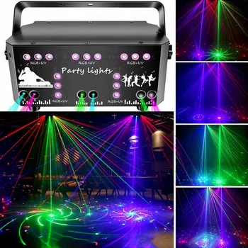 Světelný efekt Laser Disco 21 Očí RGB DMX Dálkové Ovládání 230V