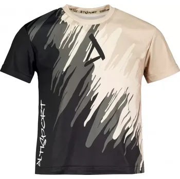 Chlapecké tričko Dětské funkční triko premium ALTISPORT VOJ/ALK006TR01 ČERNÁ/HNĚDÁ 146