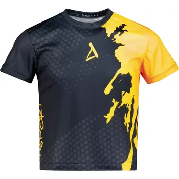 Dětské funkční triko premium ALTISPORT VOJ/ALM112TR01 ČERNÁ-FLUO ORANGE 122