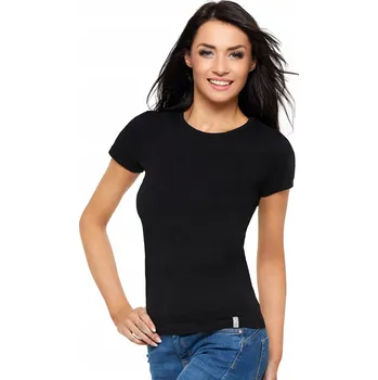 TRIČKO NA KRÁTKÝ RUKÁV BAVLNĚNÉ TÍLKO ČERNÉ MORAJ vel. L