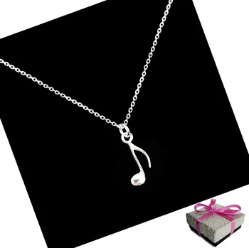 Náhrdelník Dámský náhrdelník Aurora notka 45 cm stříbrný