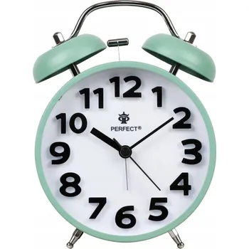 Budík KŘEMÍKOVÝ BUDÍK S PLYNULÝM A TICHÝM CHODEM PERFECT TBD11502 ZELENÝ