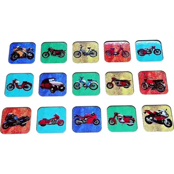 Pexeso pexeso motorky 30ks pevné kartičky 5x5 cm (pexeso s motorkami)
