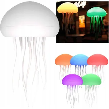 Lampička NOČNÍ LAMPA LED VE TVARU MEDÚZY PRO DĚTI MĚNÍCÍ BARVY BÍLÁ