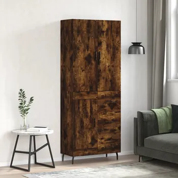 Organizace kuchyně zahrada-XL Skříň highboard kouřový dub 69,5 x 34 x 180 cm kompozitní dřevo 3196032
