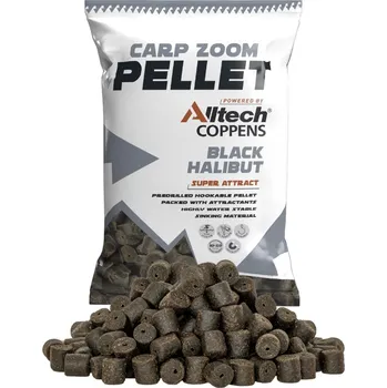 Boilies Carp Zoom Black Halibut Pellet s otvorem - 800 g/20 mm
