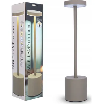 Lampička Noční lampa do ložnice stolní 34,5 cm dotyková LED na USB šedá dekorativní