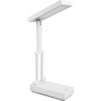 Lampička SKLÁDACÍ PŘENOSNÁ LED LAMPIČKA NA STŮL ŠKOLNÍ KRESLÍŘSKÁ AKUMULÁTOR BÍLÁ
