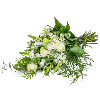 Smuteční dekorace Smuteční kytice Dorothée Střední - Belles Fleurs bílá