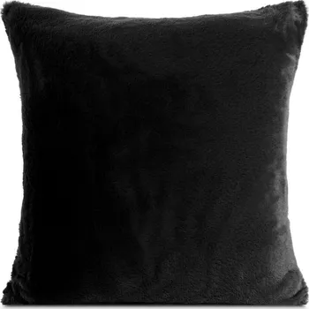 Povlak na dekorativní polštářek Kožešinový dekorační povlak na polštář NINA v černé barvě 45 x 45 cm