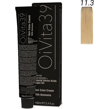 Barva na vlasy OiVita39 Hair Color Cream with Ammonia 11.3 - Profesionální krémová barva na vlasy s amoniakem 100 ml