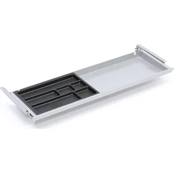 Zásuvkový kontejner Zásuvka s plastovým organizérem, 871x260x32 mm, stříbrná
