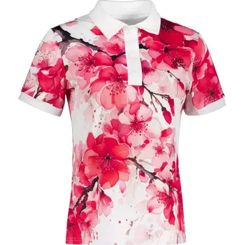 Dámské funkční triko s límečkem premium ALTISPORT VOJ/ALW102TR05 RŮŽOVÁ/BÍLÁ XXXL